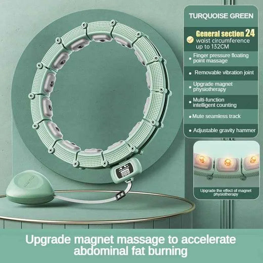 Hula hoop de fitness ajustable à sections, anneau de comptage intelligent pour massage et perte de poids, cercle détachable et réglable.