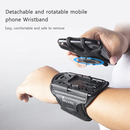 Support de téléphone rotatif 360 degrés avec bracelet ajustable pour course et cyclisme, étui portable amovible - Mondial sport