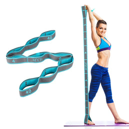 Sangle de yoga élastique avec boucles pour étirement, danse, Pilates, gymnastique et yoga - Mondial sport