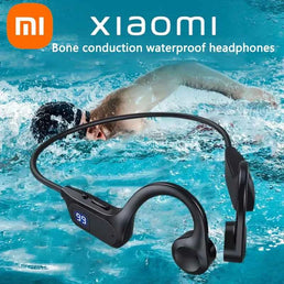 Écouteurs sans fil Xiaomi X7 à conduction osseuse, compatibles Bluetooth, idéaux pour le sport et la natation, avec micro mains-libres.