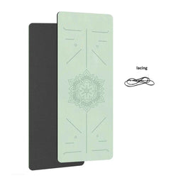 Tapis de yoga non glissant pour fitness à domicile - Tapis de sport avec guide anti-dérapant