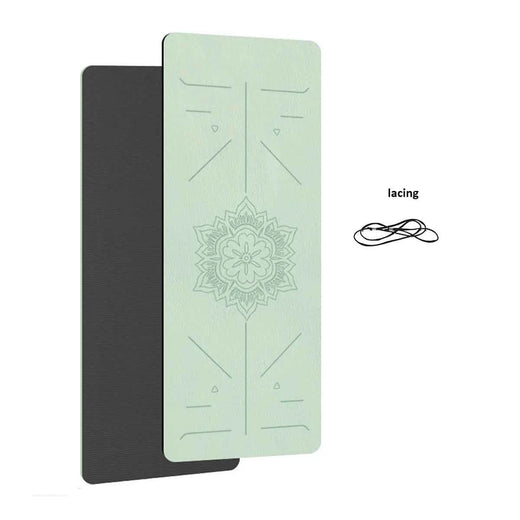 Tapis de yoga non glissant pour fitness à domicile - Tapis de sport avec guide anti-dérapant