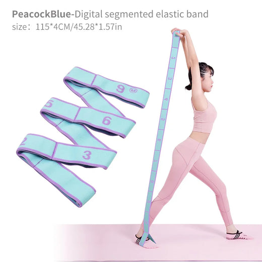 Sangle de yoga élastique avec boucles pour étirement, danse, Pilates, gymnastique et yoga - Mondial sport