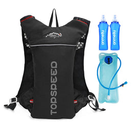 Sac à dos ultraléger de trail running 5L avec réservoir d'hydratation pour hommes, gilet de jogging respirant, sac de marathon et bague à eau 500ML - Mondial sport