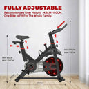 Vélo d'appartement avec résistance magnétique 6kg - Ergonomique, silencieux, capacité de charge 150kg, capteur de pouls