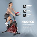 Vélo d'appartement avec résistance magnétique 6kg - Ergonomique, silencieux, capacité de charge 150kg, capteur de pouls