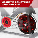 Vélo d'appartement avec résistance magnétique 6kg - Ergonomique, silencieux, capacité de charge 150kg, capteur de pouls