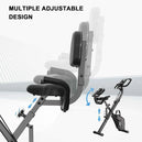 Vélo d'exercice pliable avec 8 niveaux de résistance et capteurs de fréquence cardiaque - Vélo stationnaire LCD pour cyclisme en intérieur