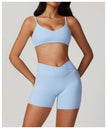 Soutien-gorge de sport femme V-neck Ctenkevet - Brassière push-up dos nu pour fitness, yoga et entraînements - Mondial sport
