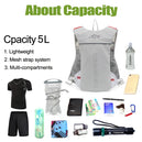 Sac à dos ultraléger de trail running 5L avec réservoir d'hydratation pour hommes, gilet de jogging respirant, sac de marathon et bague à eau 500ML - Mondial sport