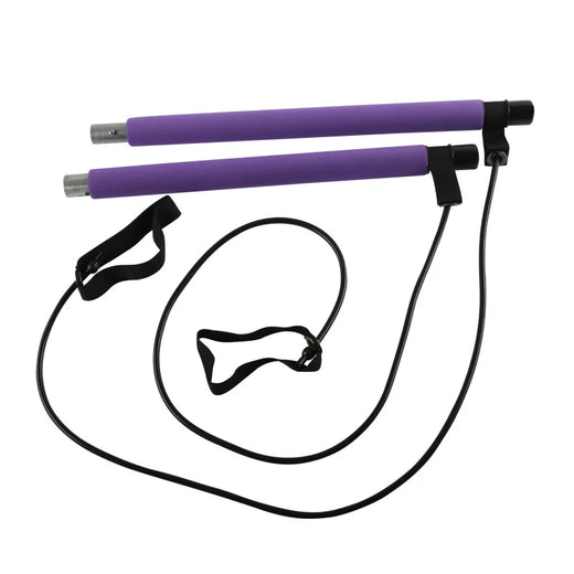 Portable Yoga Pilates Bar Stick with Resistance Band,Pull Rope,Home Gym Yoga Bar,Fitness Stretching Sports Bodybuilding