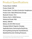 Casque audio conduction osseuse étanche Bluetooth 5.4 sans fil pour la natation et le sport avec lecteur MP3 32 Go IPX8