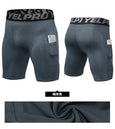 Shorts de course homme compression avec poche, rapide à sécher, pour entraînement et fitness - Mondial sport