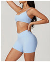 Soutien-gorge de sport femme V-neck Ctenkevet - Brassière push-up dos nu pour fitness, yoga et entraînements - Mondial sport