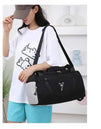 Sac de sport femme étanche pour la gym avec poche à chaussures - Sac de voyage fitness polyvalent, idéal pour la natation et l'entraînement