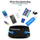 Ceinture de sport élastique NEWBOLER pour la course, le triathlon, le cyclisme et l'alpinisme - Sac pour téléphone et dossard - Mondial sport