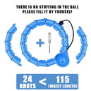 Cercle de sport lesté ajustable pour adultes - Perte de poids, taille plus, exercice intelligent 2 en 1 avec nœuds détachables