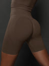 Shorts de yoga pour femmes - Shorts de sport sans couture, taille haute, pour le fitness et le cyclisme