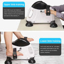 Mini vélo d'exercice pliable avec affichage LCD - Machine d'entraînement des bras et des jambes, pédalier ajustable pour maison et bureau