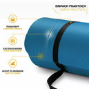Tapis de yoga 183*61 cm avec sac de transport, matelas d'exercice NBR pour Fitness et Pilates à domicile - Mondial sport