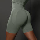 Shorts de yoga pour femmes - Shorts de sport sans couture, taille haute, pour le fitness et le cyclisme