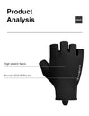 Gants de cyclisme été demi-doigts pour hommes et femmes, gants de VTT avec absorption des chocs, accessoires de sport de cyclisme - Mondial sport