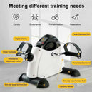 Mini vélo d'exercice pliable avec affichage LCD - Machine d'entraînement des bras et des jambes, pédalier ajustable pour maison et bureau