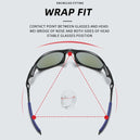 Lunettes de soleil sportives UV400 pour hommes et femmes, retro et coupe-vent - Mondial sport