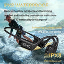 Casque audio conduction osseuse étanche Bluetooth 5.4 sans fil pour la natation et le sport avec lecteur MP3 32 Go IPX8