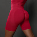 Shorts de yoga pour femmes - Shorts de sport sans couture, taille haute, pour le fitness et le cyclisme