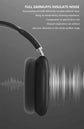 Casque Bluetooth antibruit JBJW P9 - Casque sans fil stéréo HIFI respirant pour la course en extérieur