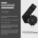 Support de téléphone rotatif 360 degrés avec bracelet ajustable pour course et cyclisme, étui portable amovible - Mondial sport