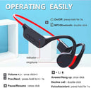 Écouteurs Bluetooth étanches à conduction osseuse sans fil IPX8 avec microphone et 32G RAM Mp3 pour Shokz Open