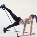 Portable Yoga Pilates Bar Stick with Resistance Band,Pull Rope,Home Gym Yoga Bar,Fitness Stretching Sports Bodybuilding