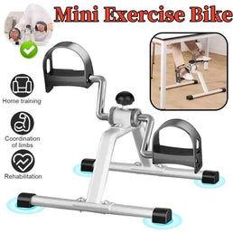 Vélo d'exercice réglable portable pour la maison - Mini vélo d'exercice pour réhabilitation des jambes avec résistance ajustable