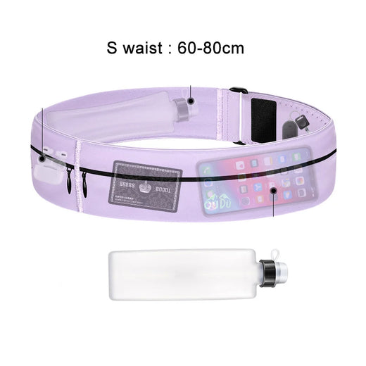 Ceinture de course avec gourde pour femmes et hommes | Sac banane sportif avec étui pour téléphone pour jogging et gym - Mondial sport