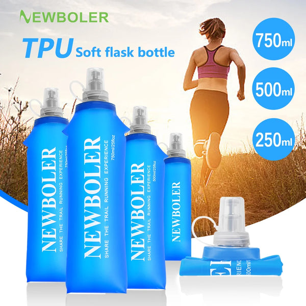 Bouteille d'eau pliable 750ML en TPU pour sport, randonnée et camping - Flasque douce et compacte - Mondial sport