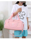 Sac de sport femme étanche pour la gym avec poche à chaussures - Sac de voyage fitness polyvalent, idéal pour la natation et l'entraînement