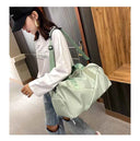 Sac de sport femme avec compartiment chaussures, sac de yoga imperméable et sac à dos de natation humide/sèche, tote de fitness pour voyage