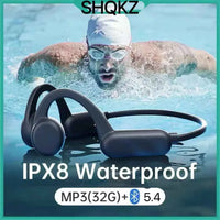 Écouteurs Bluetooth étanches à conduction osseuse sans fil IPX8 avec microphone et 32G RAM Mp3 pour Shokz Open