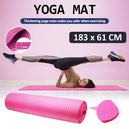 Tapis de yoga 183*61 cm avec sac de transport, matelas d'exercice NBR pour Fitness et Pilates à domicile - Mondial sport