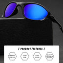 Lunettes de soleil sportives UV400 pour hommes et femmes, retro et coupe-vent - Mondial sport