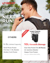 Sac à dos de trail léger 10L avec gilet d'hydratation ultra léger et poche à eau de 2L pour randonnée, cyclisme et marathon - Mondial sport