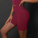 Shorts de yoga pour femmes - Shorts de sport sans couture, taille haute, pour le fitness et le cyclisme