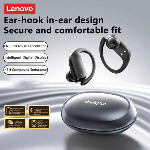 Écouteurs Bluetooth Lenovo XT55 LP75 XT80 avec Batterie Longue Durée et Son Hi-Fi, Casque Sport à Réduction de Bruit
