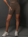 Shorts de yoga pour femmes - Shorts de sport sans couture, taille haute, pour le fitness et le cyclisme