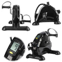 Mini vélo d'exercice pliable avec affichage LCD - Machine d'entraînement des bras et des jambes, pédalier ajustable pour maison et bureau