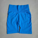 Shorts de yoga pour femmes - Shorts de sport sans couture, taille haute, pour le fitness et le cyclisme