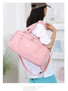 Sac de sport femme étanche pour la gym avec poche à chaussures - Sac de voyage fitness polyvalent, idéal pour la natation et l'entraînement