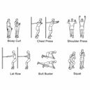 Résistance band fitness 5-120lbs pour entraînement de boxe, agilité et yoga – Équipement de gym à domicile, accessoires de Pilates - Mondial sport